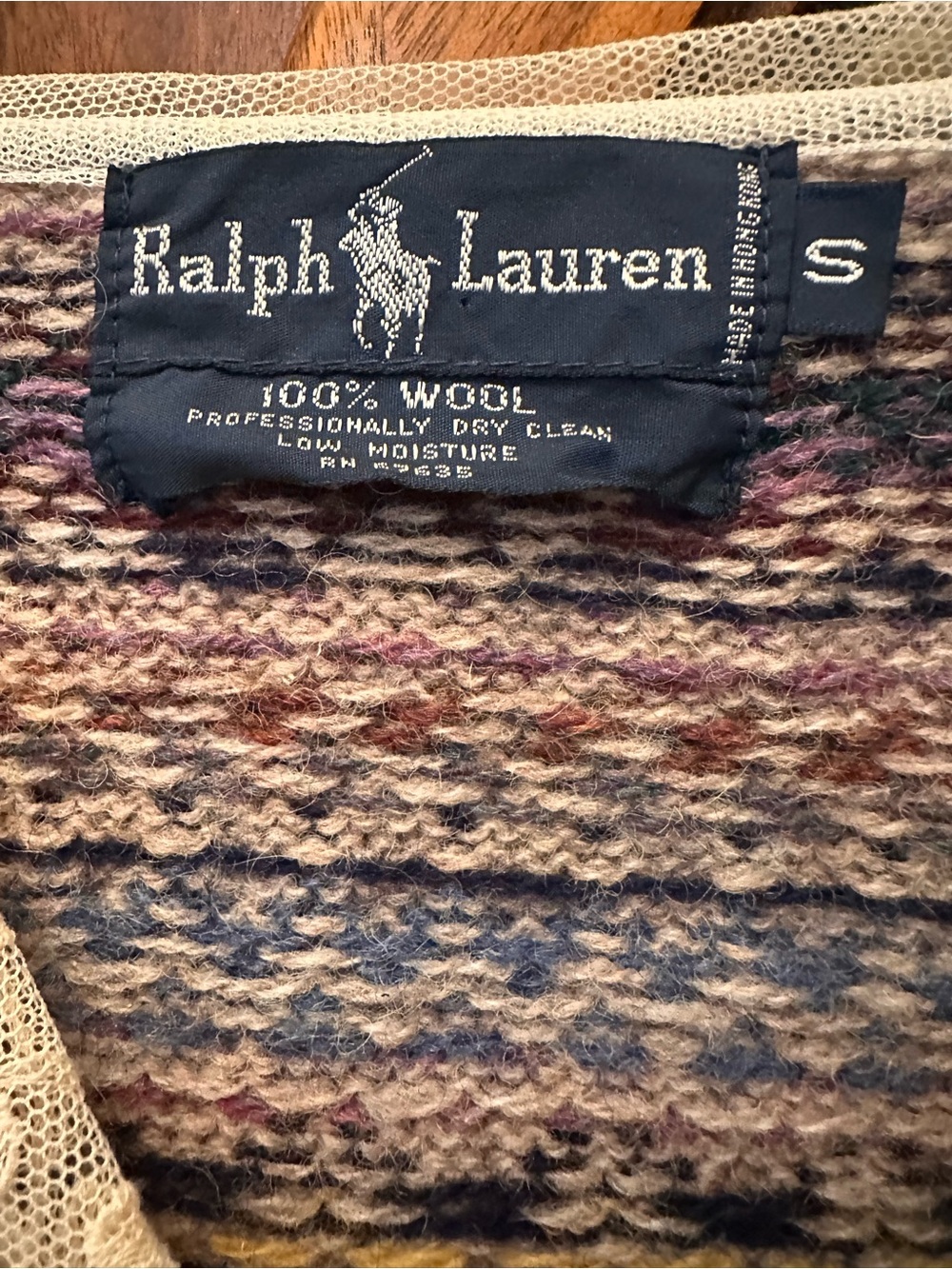 Vintage Ralph Lauren Lace Collar Fair Isle Sweater - Picture 5 of 12